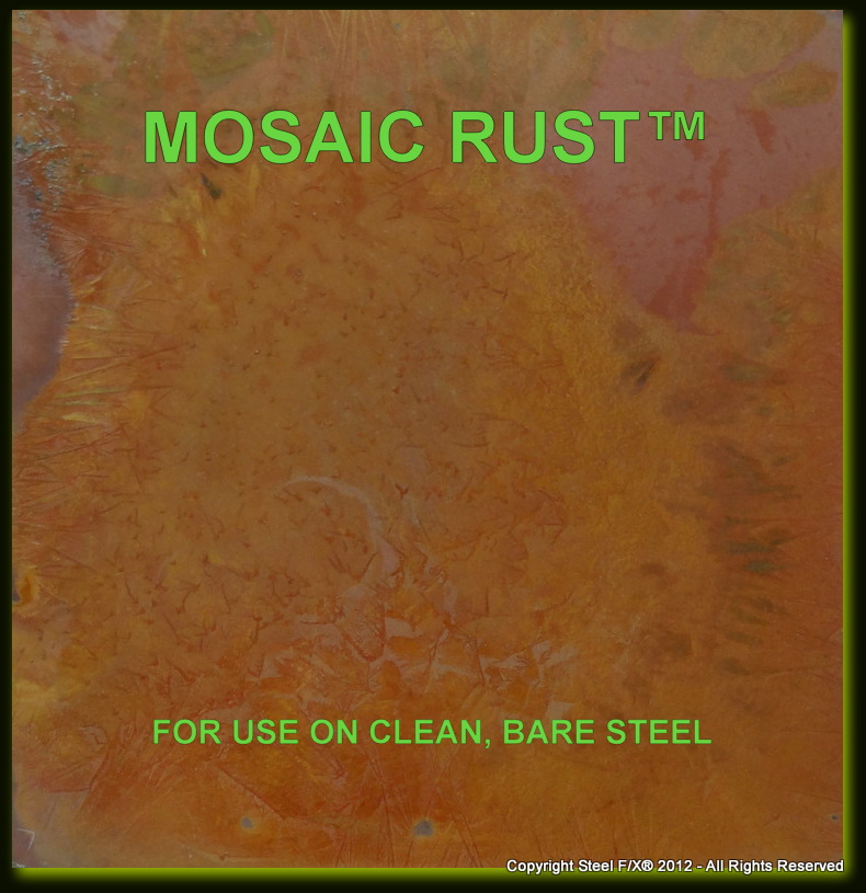 patterned rust patina for steel